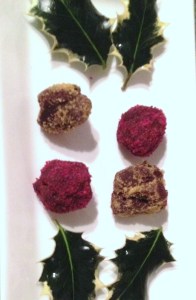 Truffles with edible glitter  with Holly